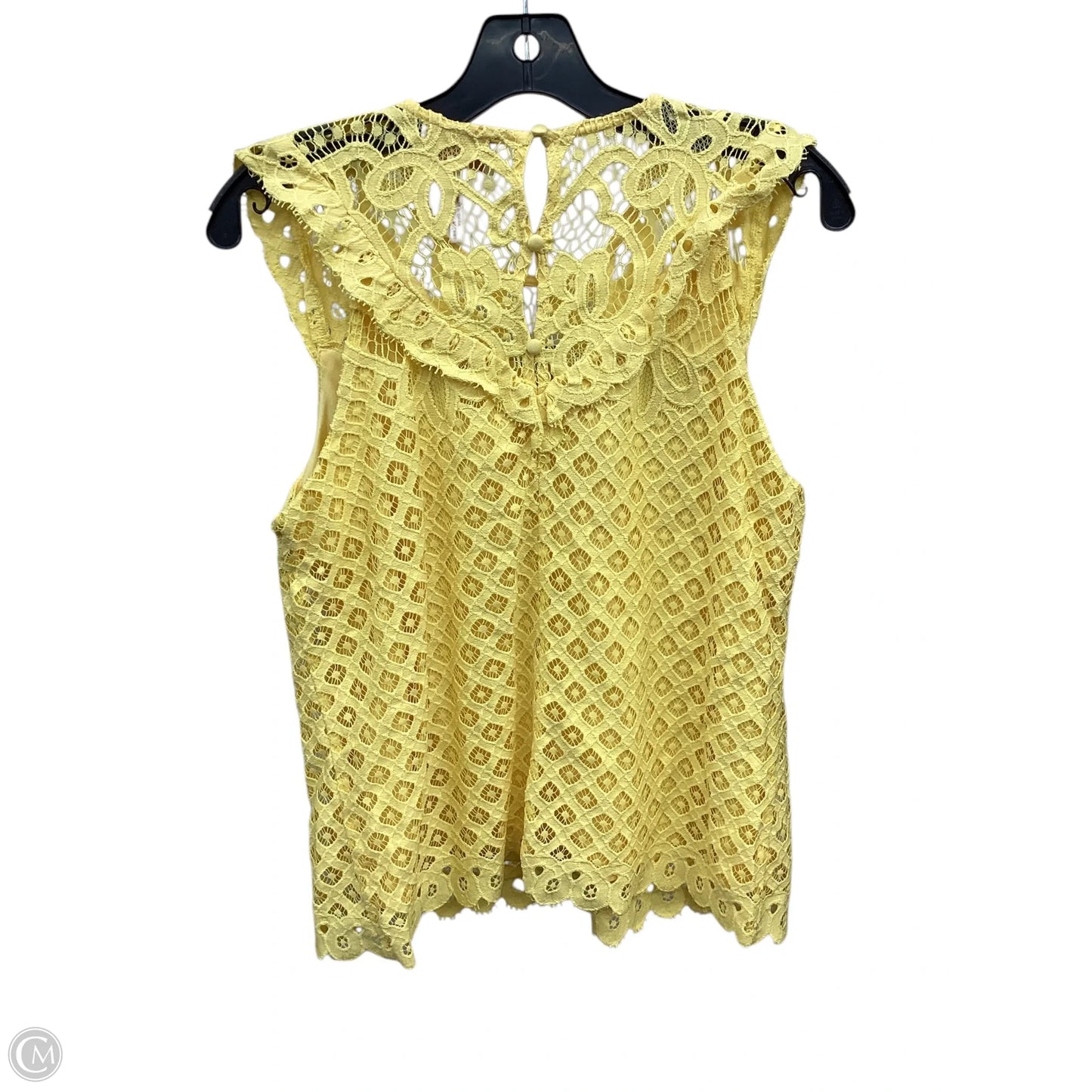 Top Sleeveless By Laundry In Yellow, Size: L