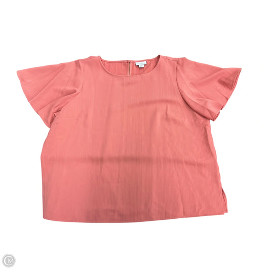 Blouse Short Sleeve By Liz Claiborne In Coral, Size: Xl