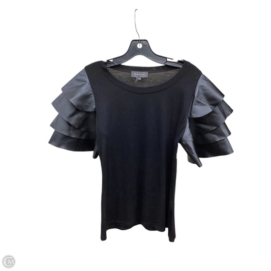 Top Short Sleeve By Clothes Mentor In Black, Size: L