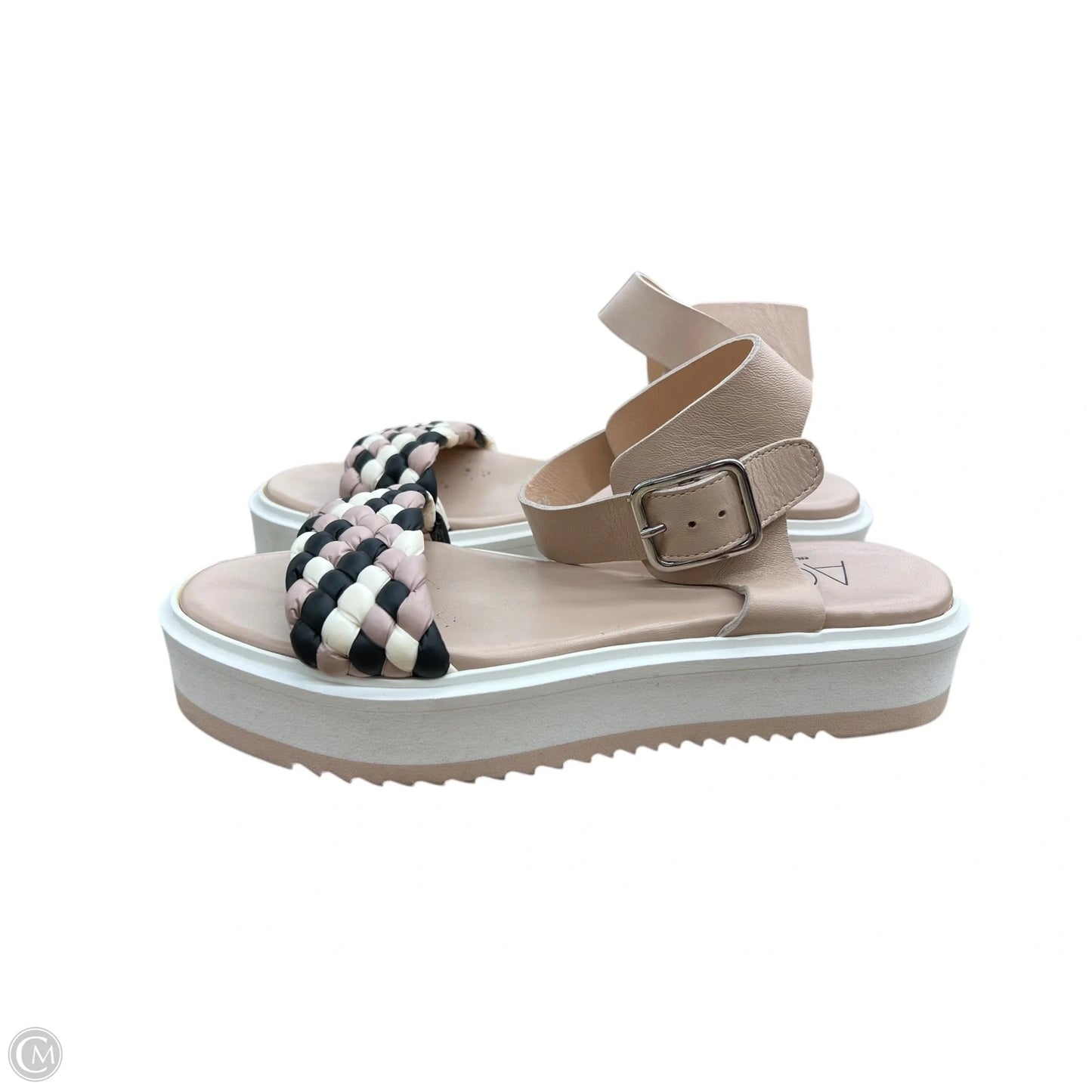 Sandals Heels Platform By Agl In Multi-colored, Size: 7