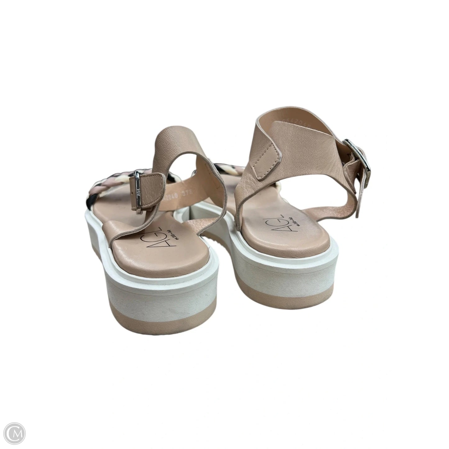 Sandals Heels Platform By Agl In Multi-colored, Size: 7