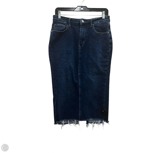 Skirt Midi By Judy Blue In Blue Denim, Size: L