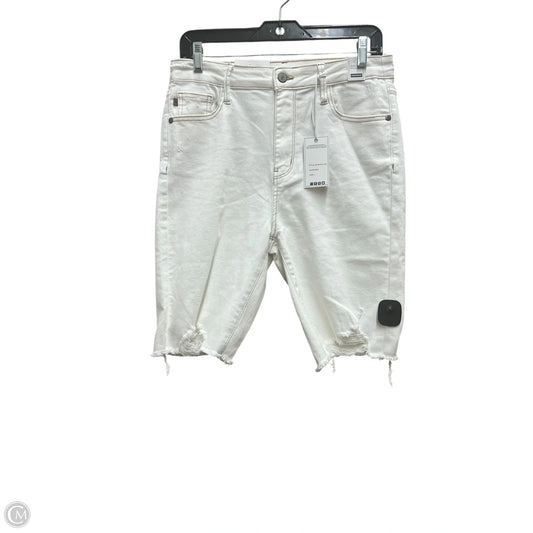 Shorts By Judy Blue In White Denim, Size: L