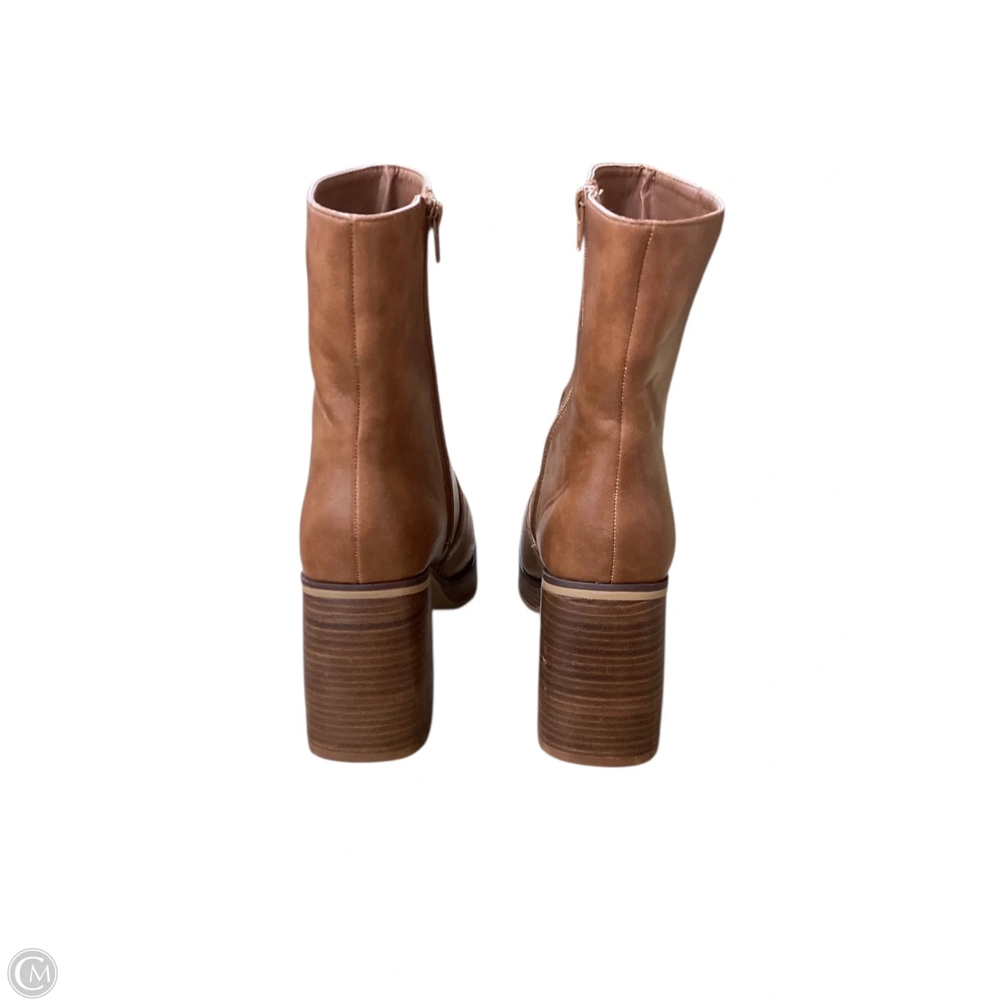 Boots Ankle Heels By Maurices In Brown, Size: 10
