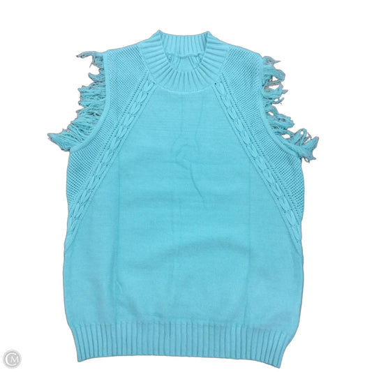 Vest Sweater By Clothes Mentor In Green, Size: M