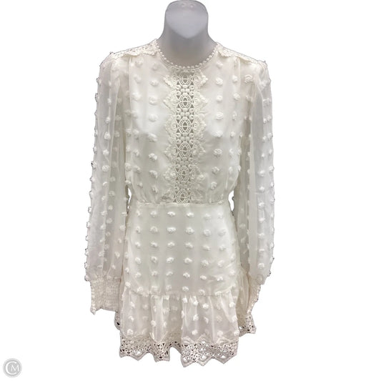 Dress Casual Short By Clothes Mentor In Cream, Size: M