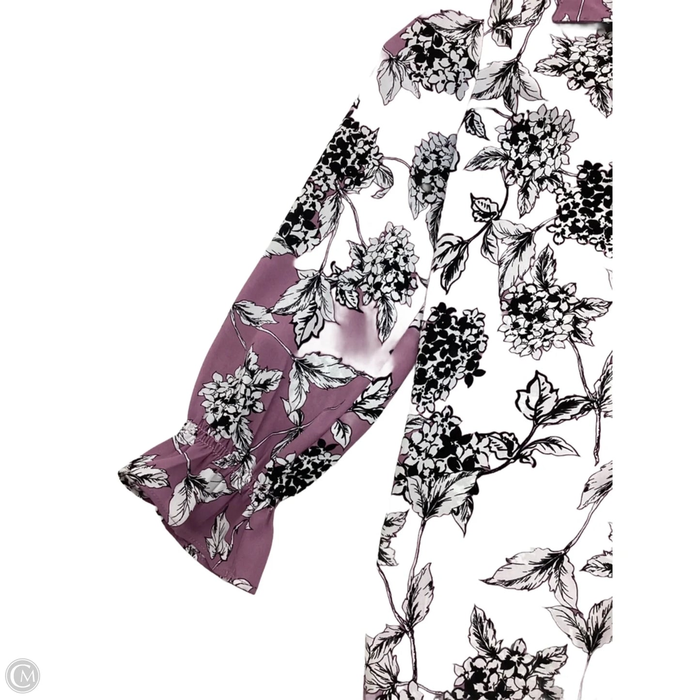 Blouse Designer By Karl Lagerfeld In Purple, Size: S