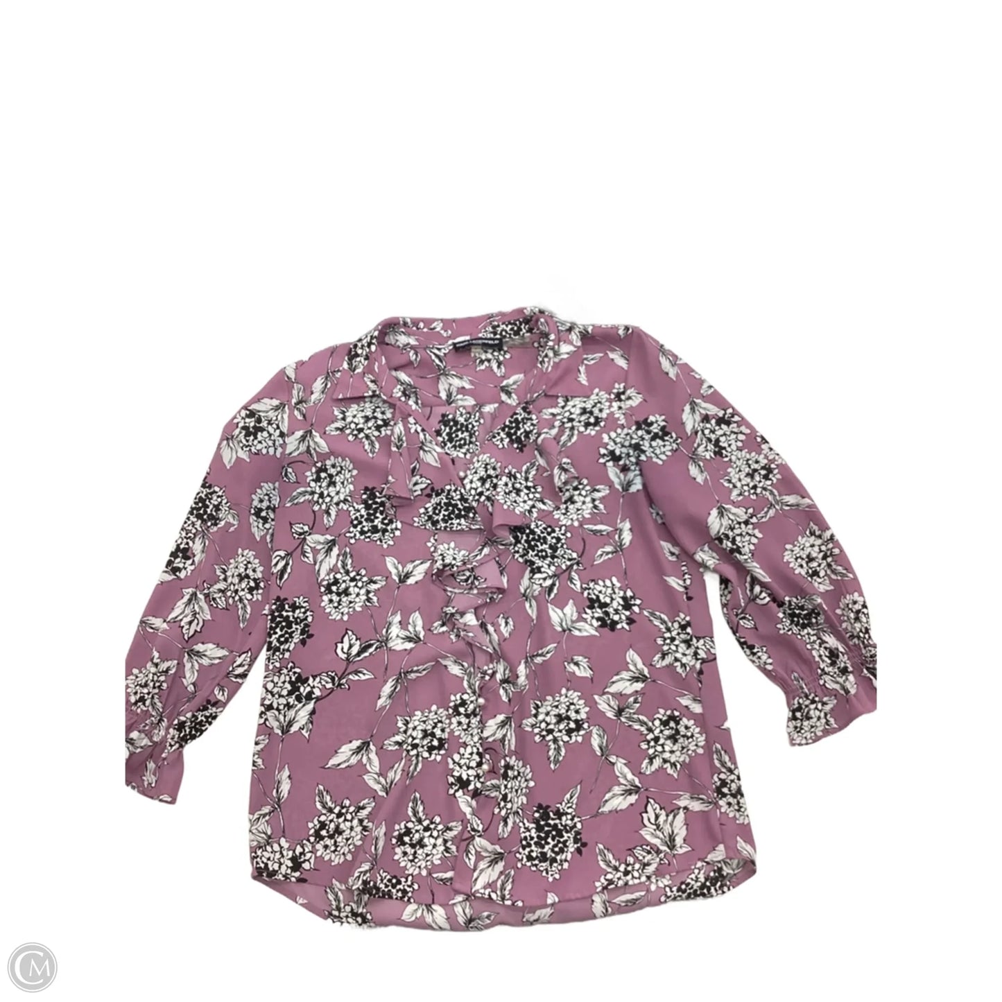 Blouse Designer By Karl Lagerfeld In Purple, Size: S