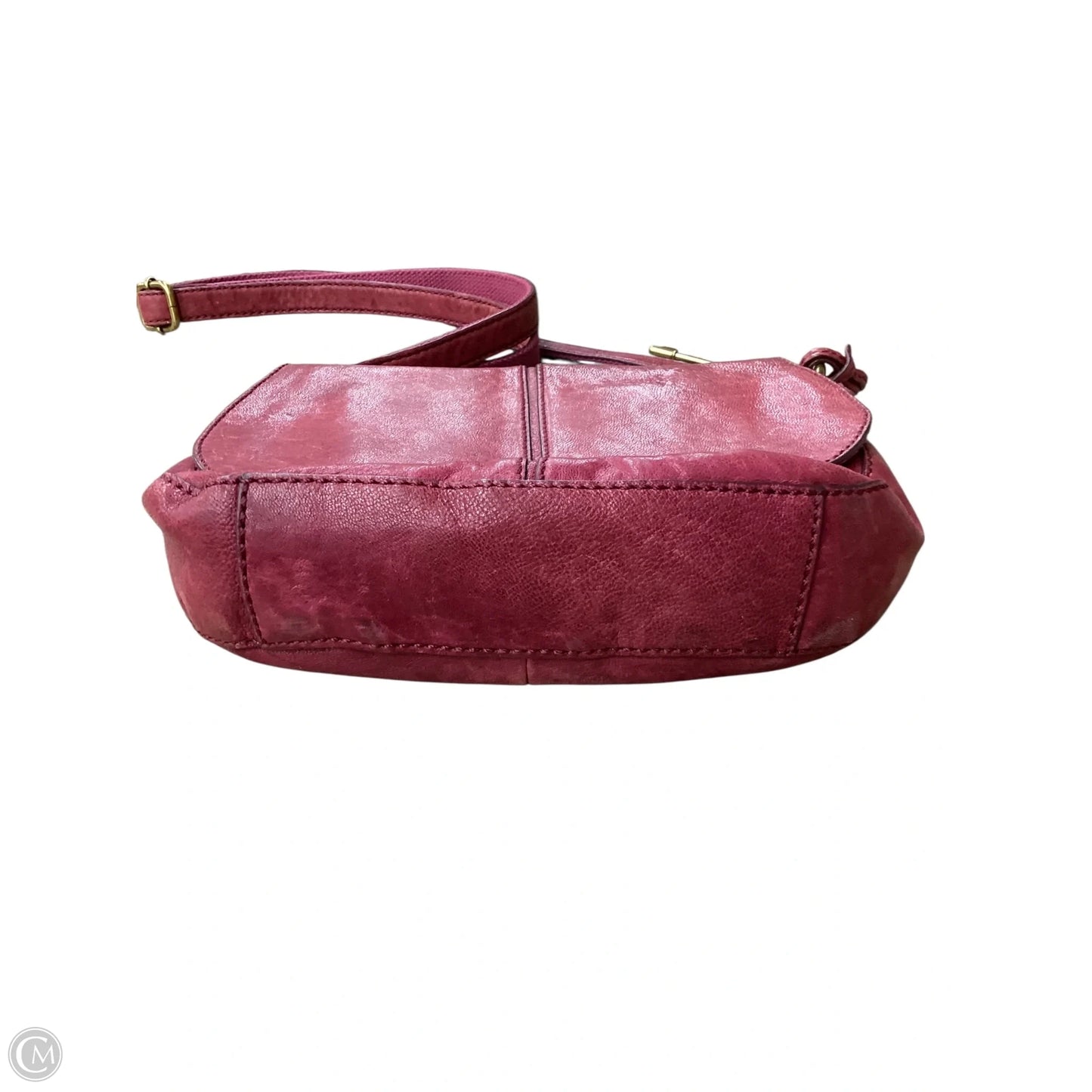 Crossbody Leather By Fossil, Size: Small