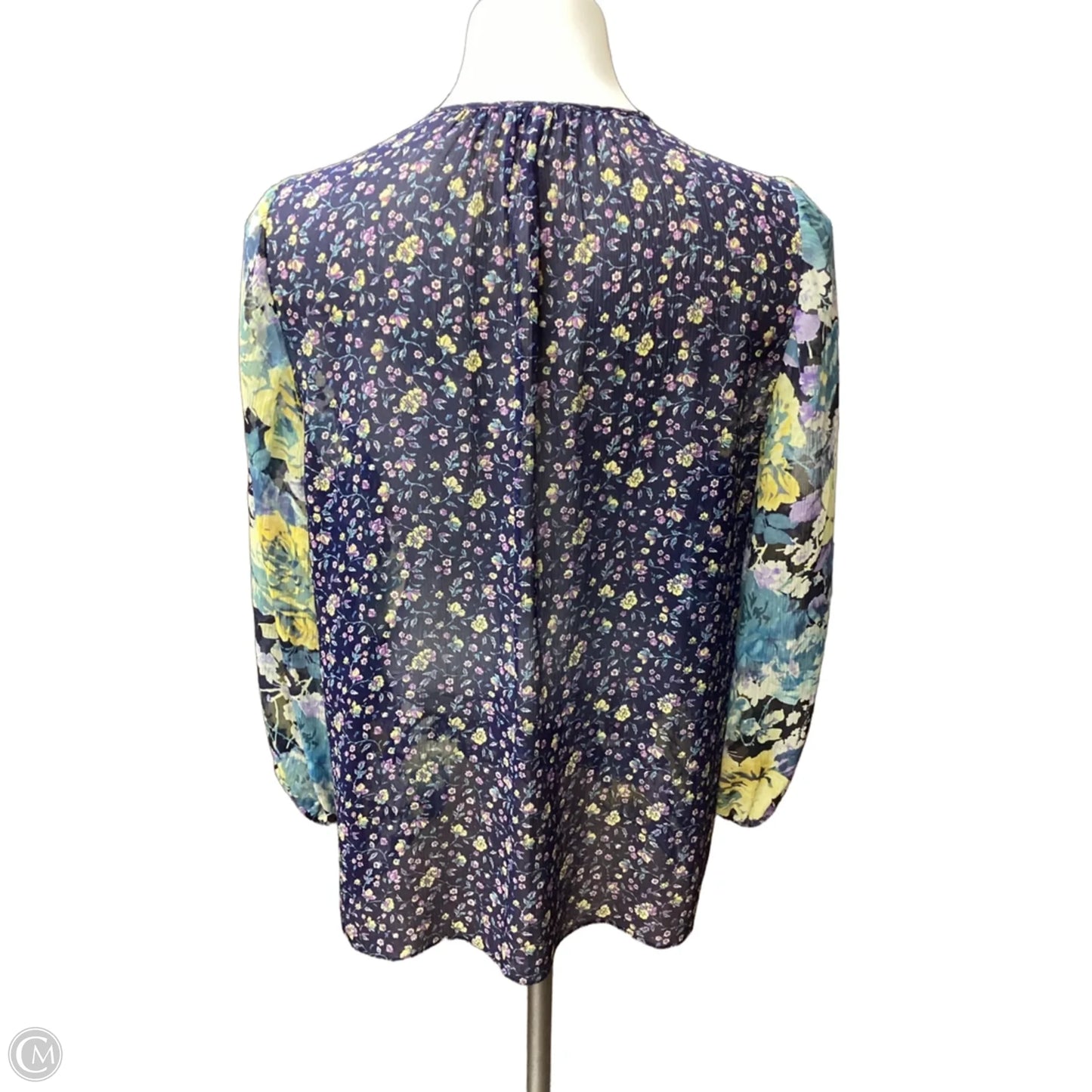 Blouse Long Sleeve By Joie In Floral Print, Size: S