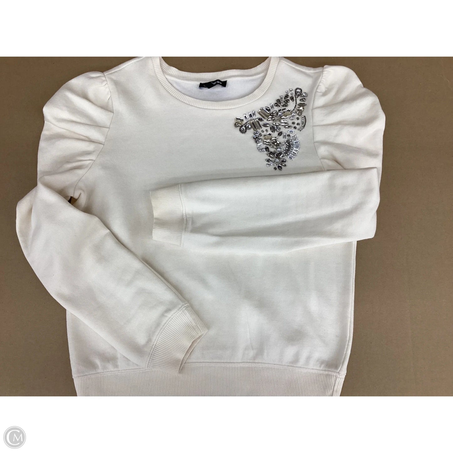 Sweatshirt Crewneck By Express In Cream, Size: S