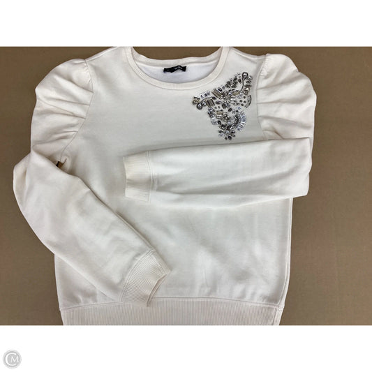 Sweatshirt Crewneck By Express In Cream, Size: S