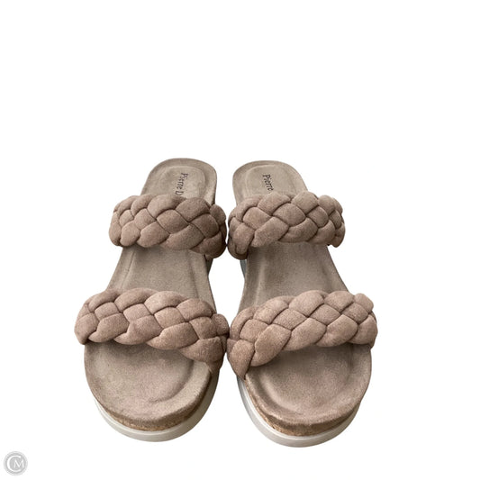 Sandals Heels Platform By Pierre Dumas In Taupe, Size: 8
