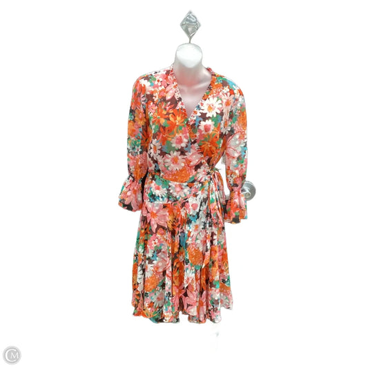 Dress Casual Midi By Tahari By Arthur Levine In Floral Print, Size: S
