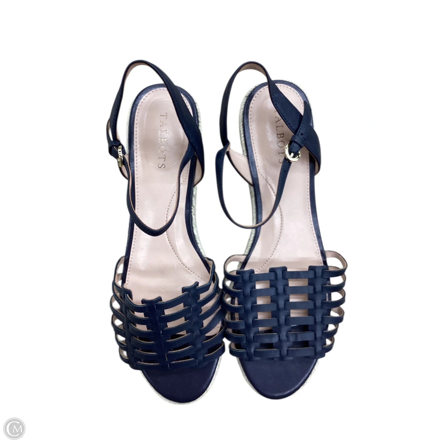 Sandals Heels Platform By Talbots In Navy, Size: 9
