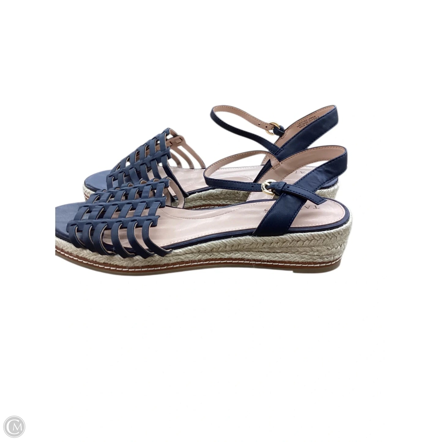 Sandals Heels Platform By Talbots In Navy, Size: 9