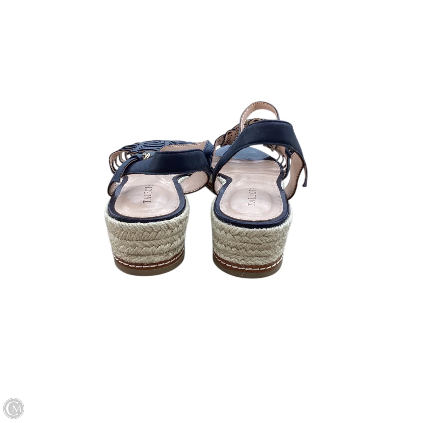 Sandals Heels Platform By Talbots In Navy, Size: 9