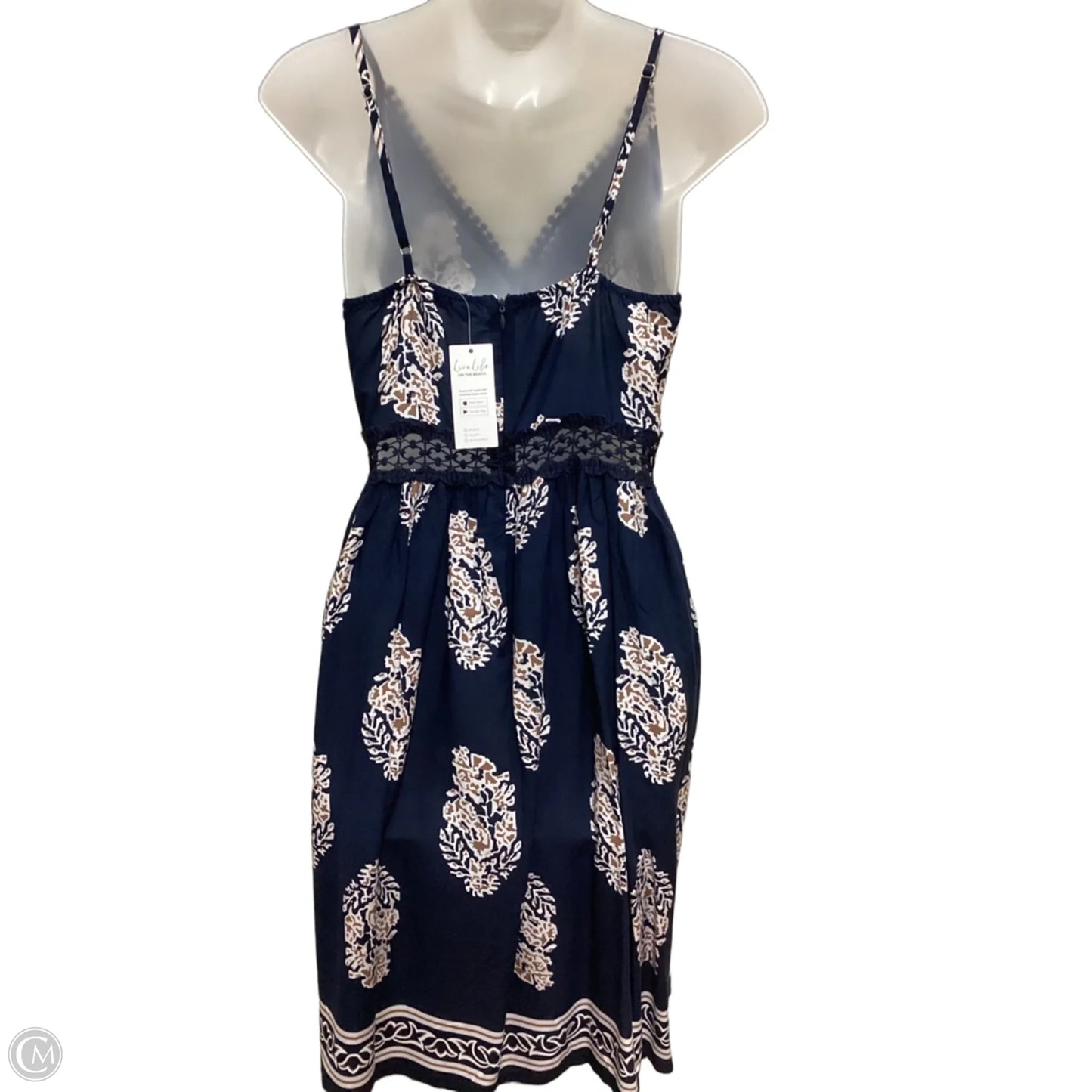Dress Casual Short By Cupshe In Blue & Tan, Size: S