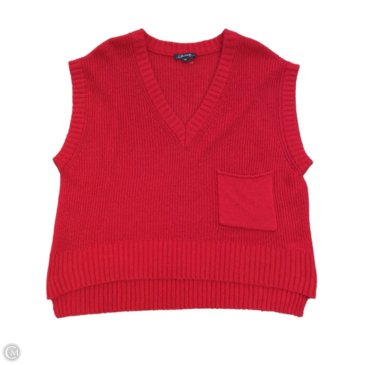 Vest Sweater By Charlie B In Red, Size: L