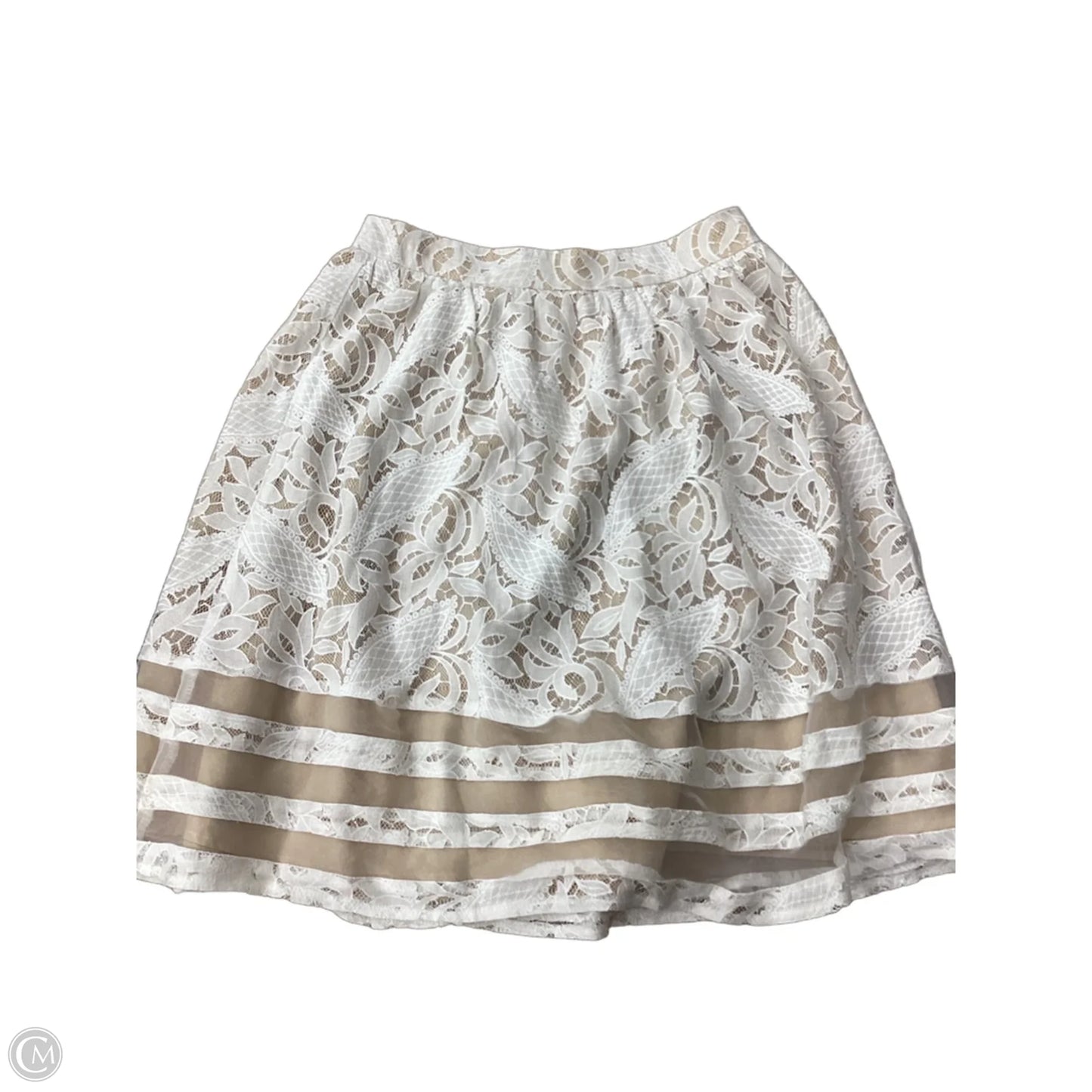 Skirt Midi By Mi Ami In Tan & White, Size: S