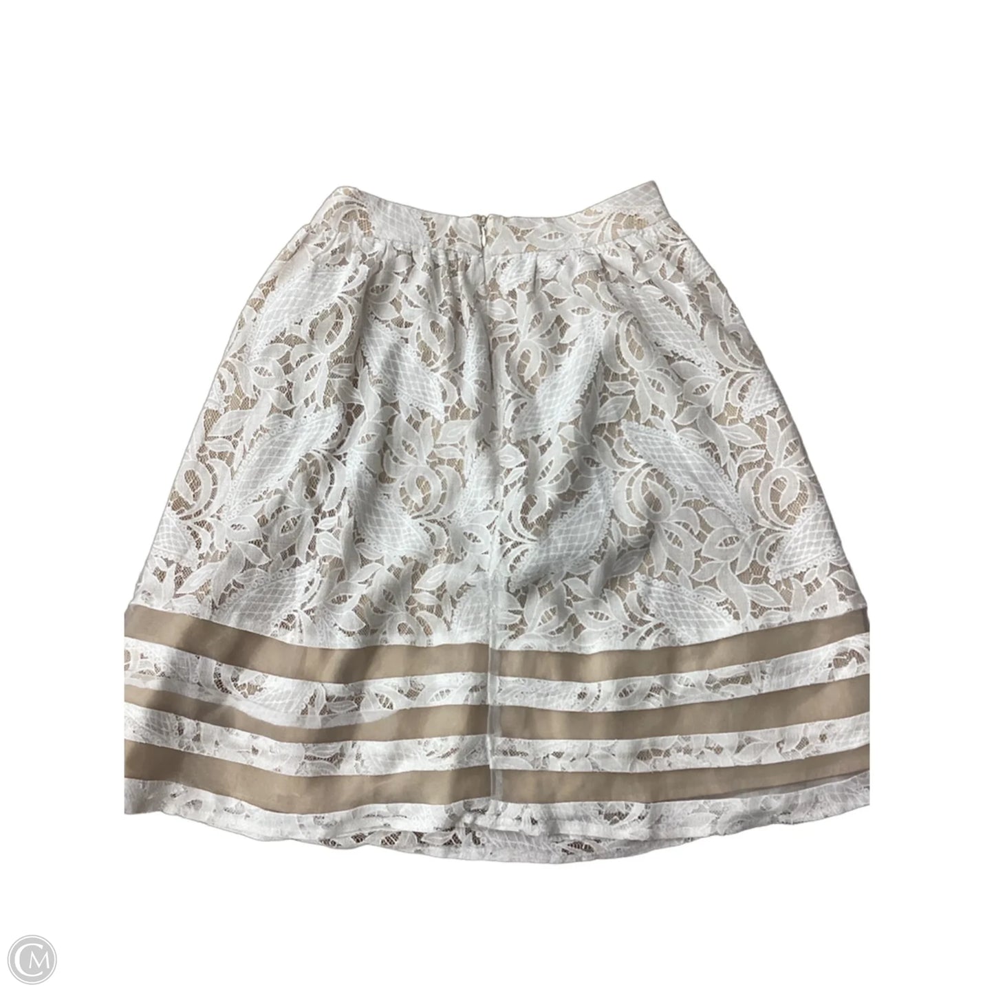 Skirt Midi By Mi Ami In Tan & White, Size: S