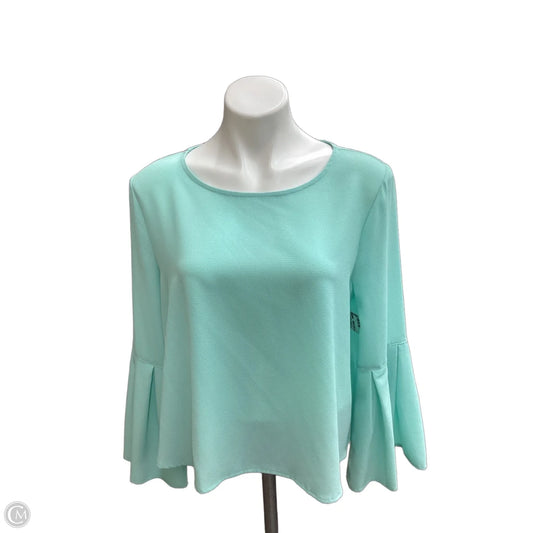 Blouse Long Sleeve By She + Sky In Aqua, Size: M