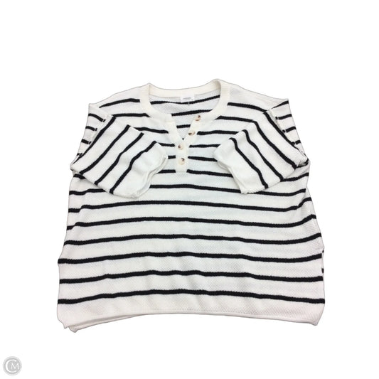 Sweater Short Sleeve By Andree By Unit In White, Size: 2x