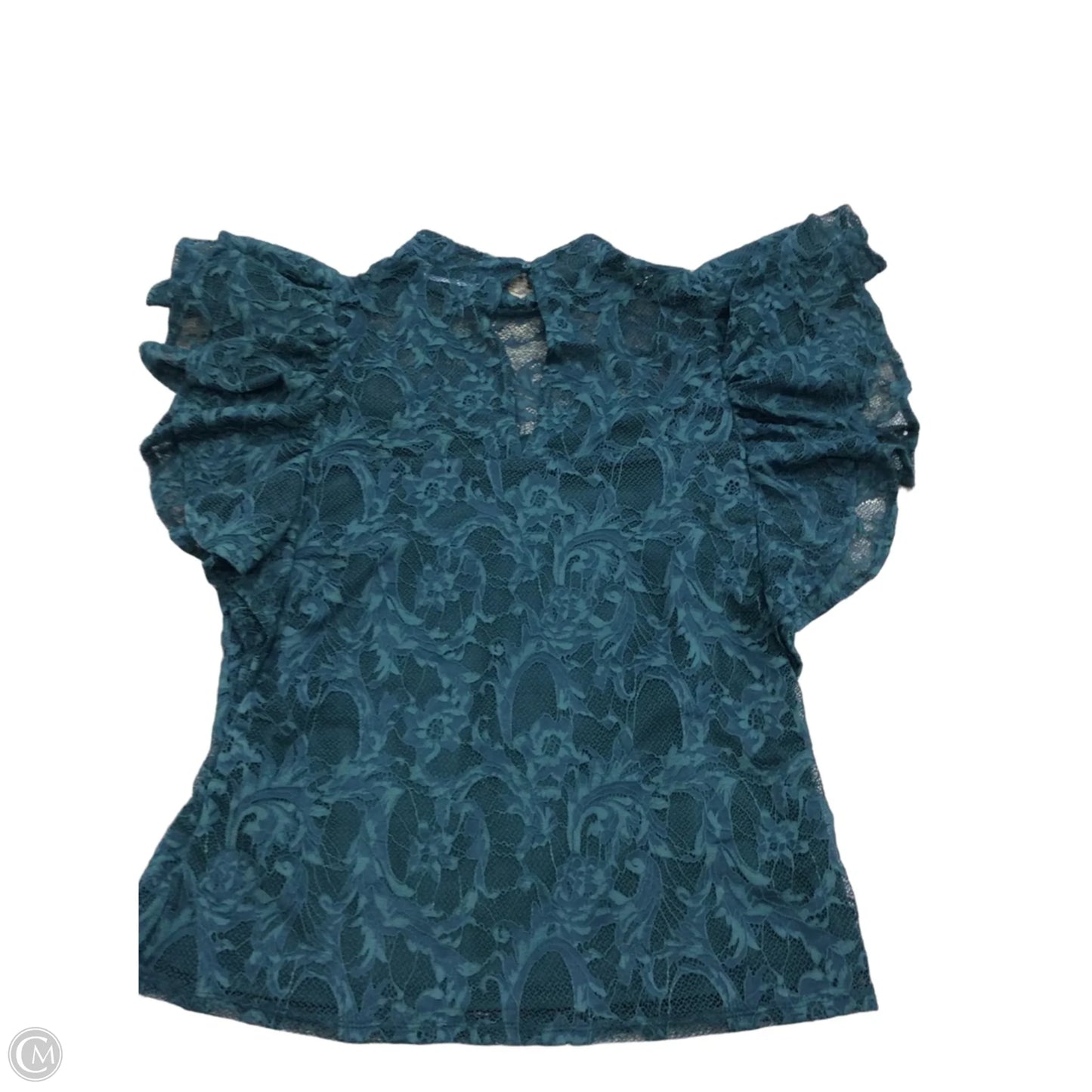 Blouse Short Sleeve By Bke In Green, Size: M