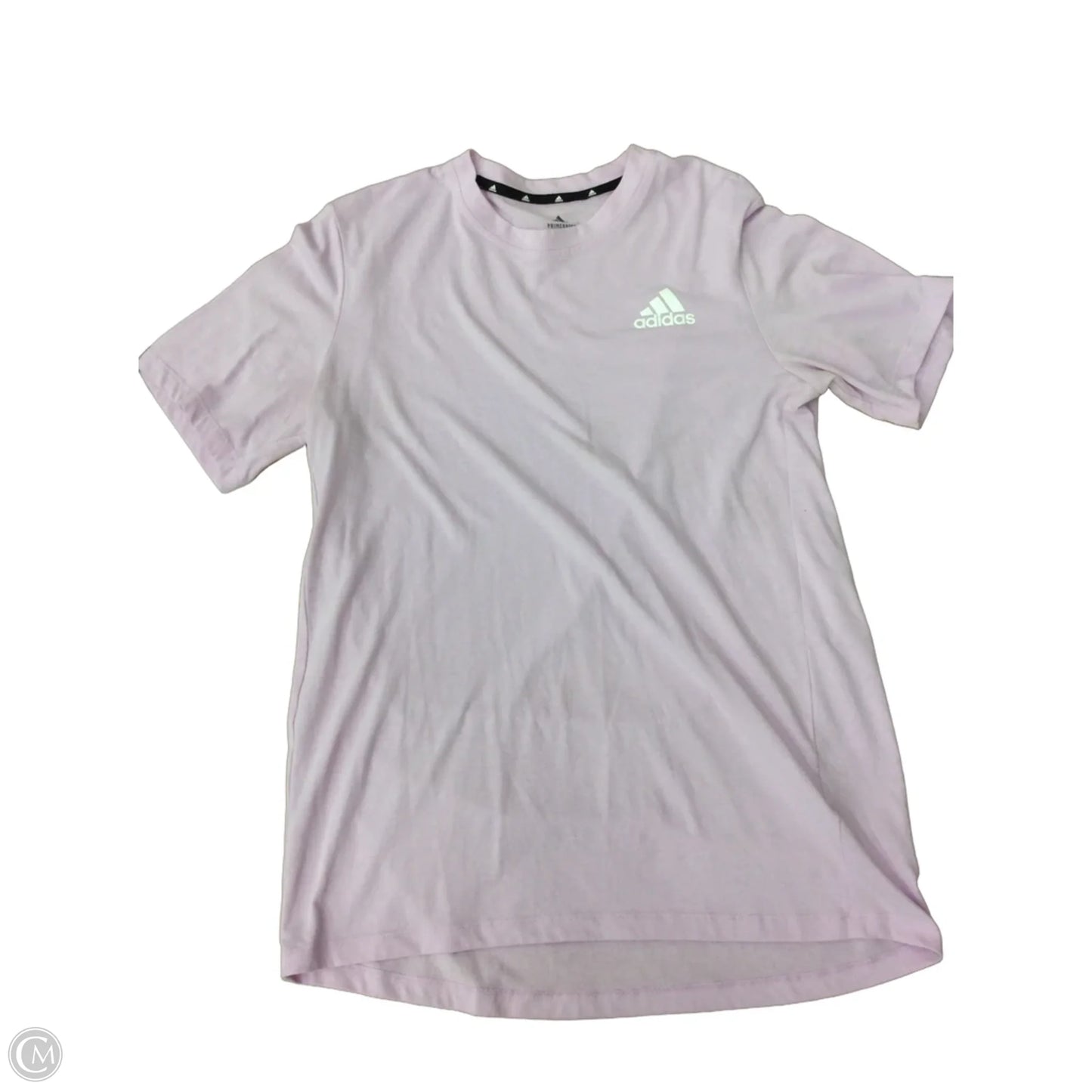 Athletic Top Short Sleeve By Adidas In Pink, Size: M