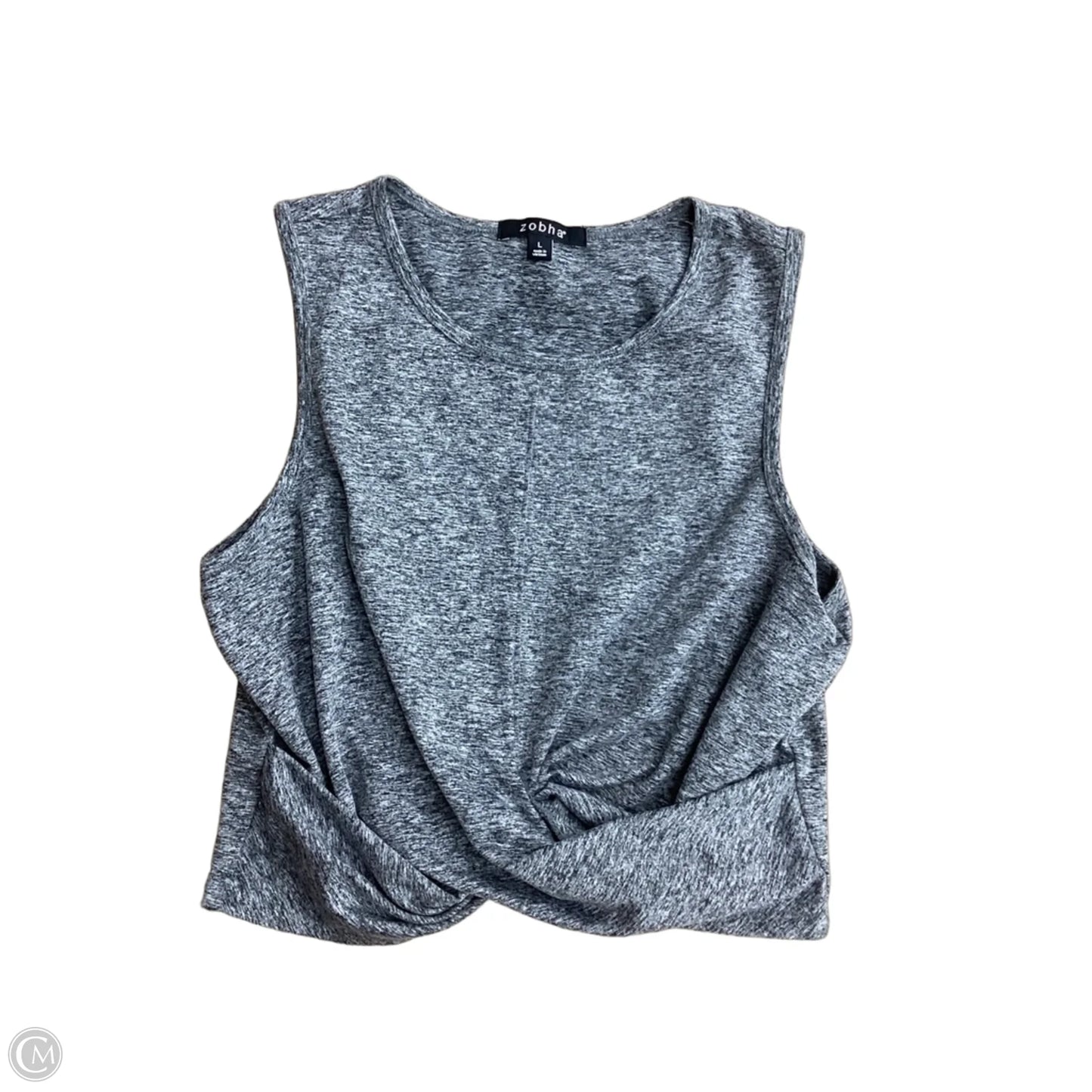 Top Sleeveless Basic By Zobha In Grey, Size: L