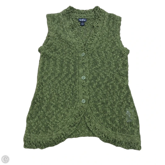 Vest Sweater By Clothes Mentor In Green, Size: S