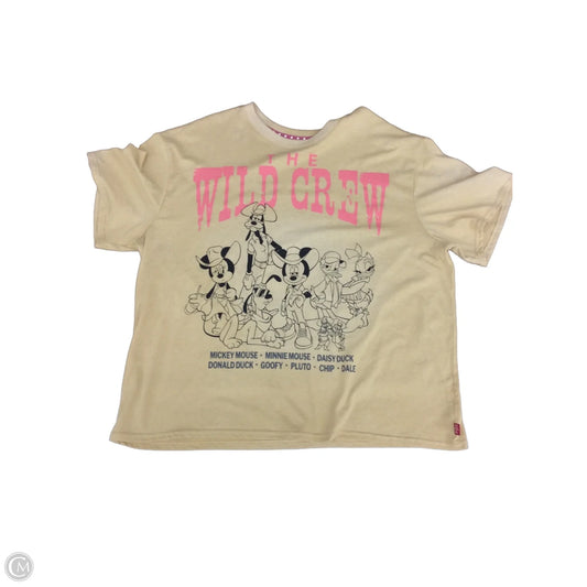 Top Short Sleeve Basic By Disney In Yellow, Size: Xl