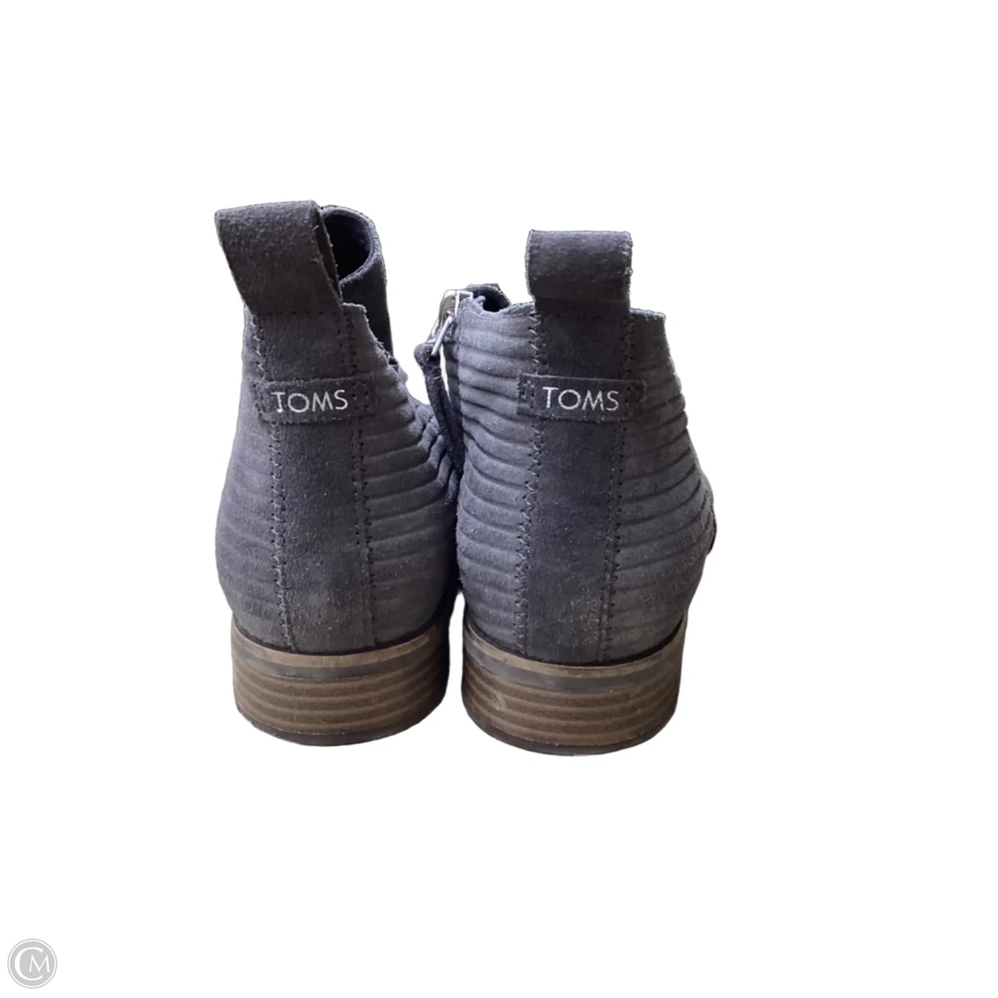 Boots Leather By Toms In Grey, Size: 10