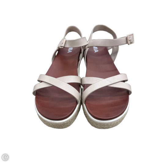 Sandals Flats By Mia In Beige, Size: 9