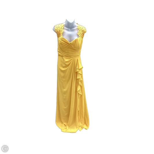 Dress Party Long By Clothes Mentor In Yellow, Size: Xl