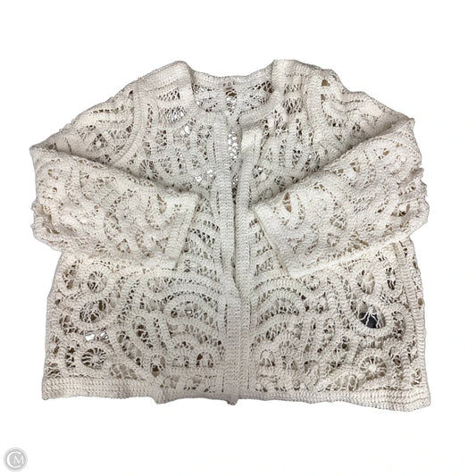Sweater Cardigan By Pol In Cream, Size: Osfm