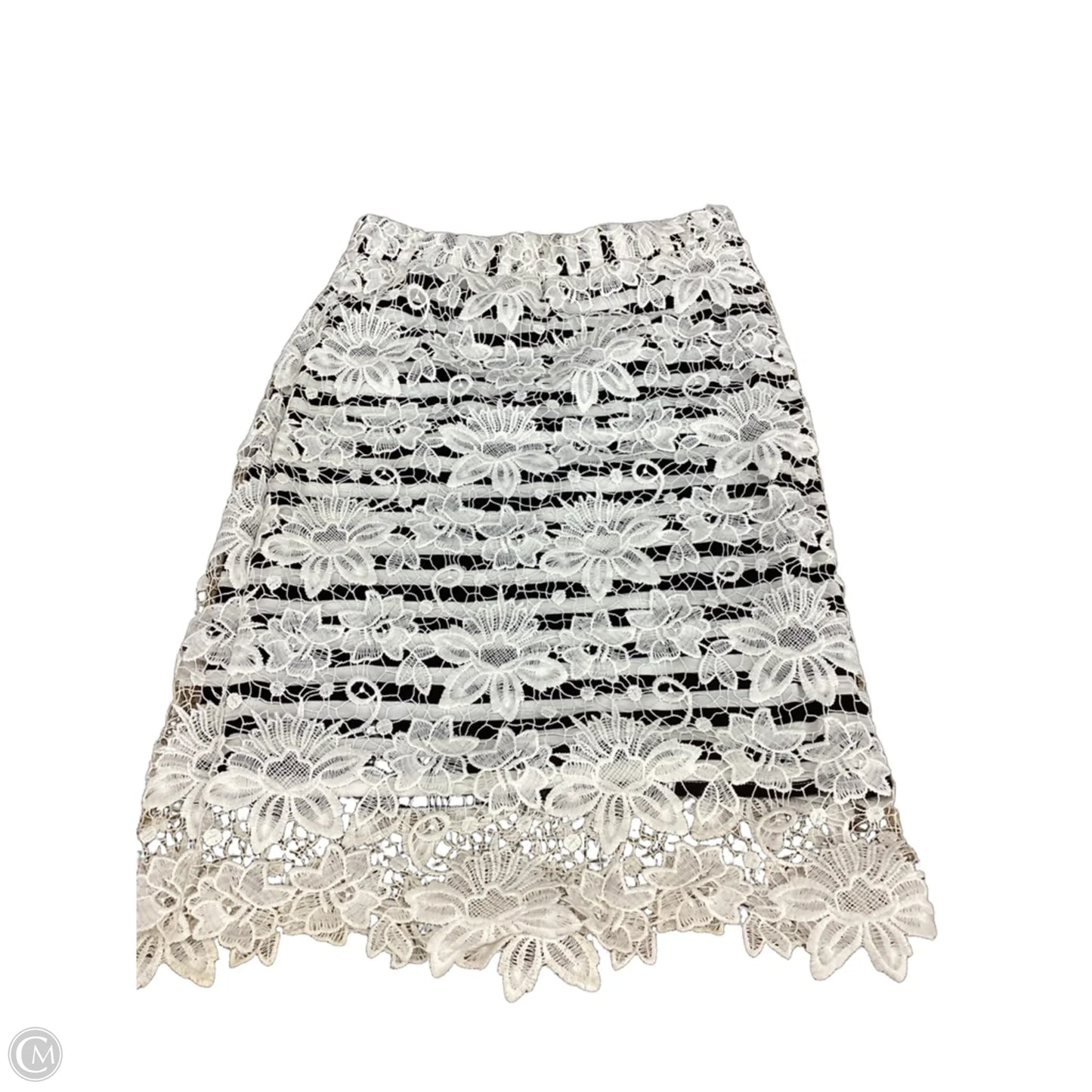 Skirt Midi By Clothes Mentor In Black & White, Size: S