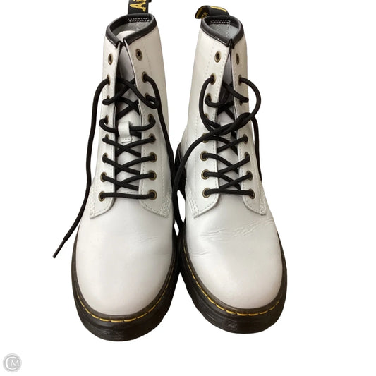 Boots Combat By Dr Martens In White, Size: 9