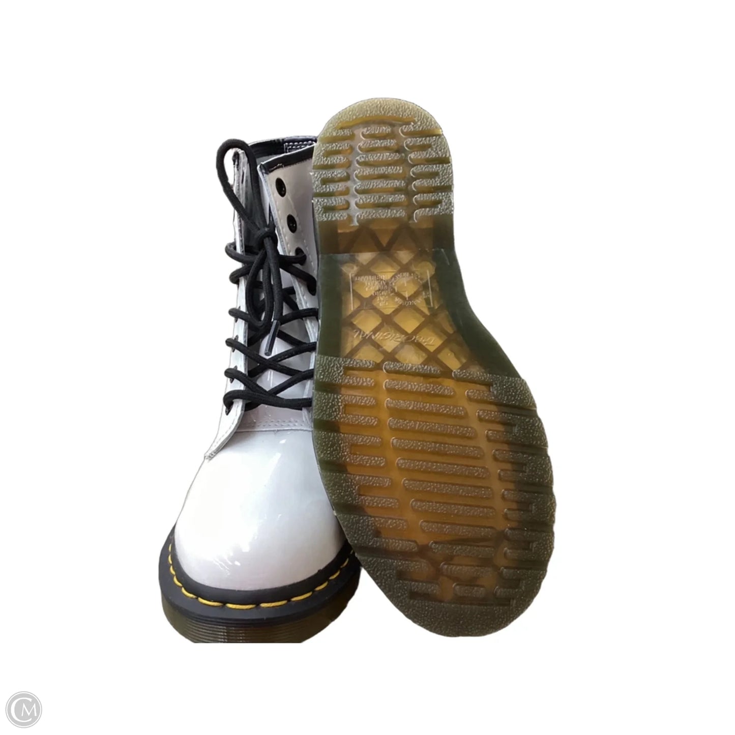 Boots Combat By Dr Martens In White, Size: 8