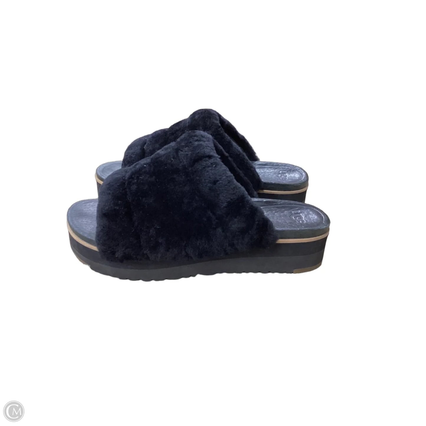 Sandals Designer By Ugg In Black, Size: 9.5