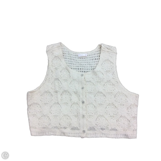 Vest Sweater By Lc Lauren Conrad In Cream, Size: Xl