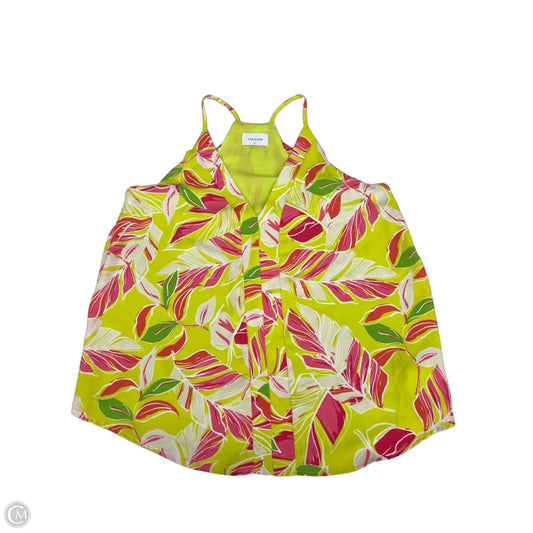 Blouse Sleeveless By Adrienne In Green & Pink, Size: S
