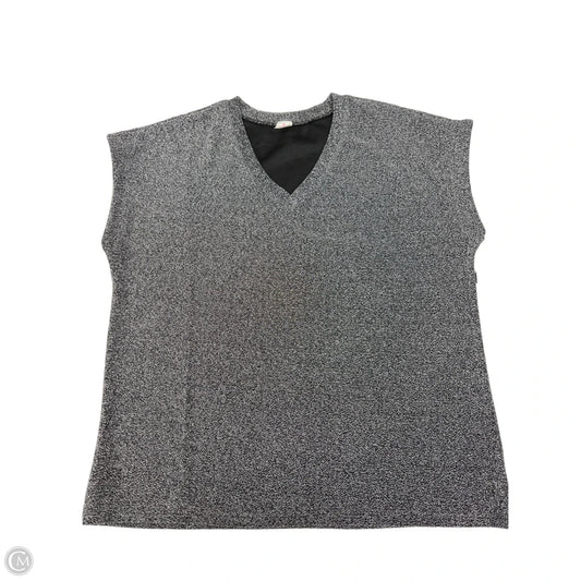 Top Sleeveless By Like Love In Silver, Size: S