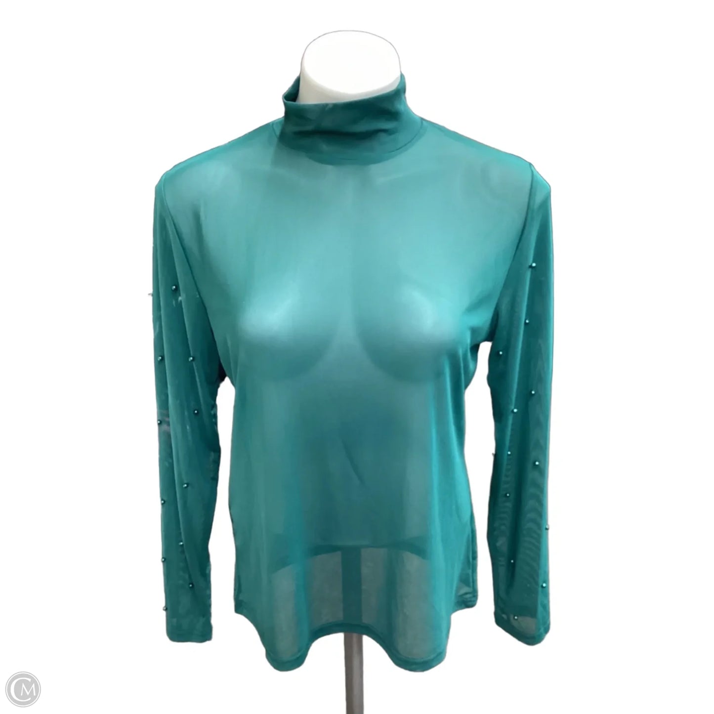 Top Long Sleeve By Clothes Mentor In Green, Size: M