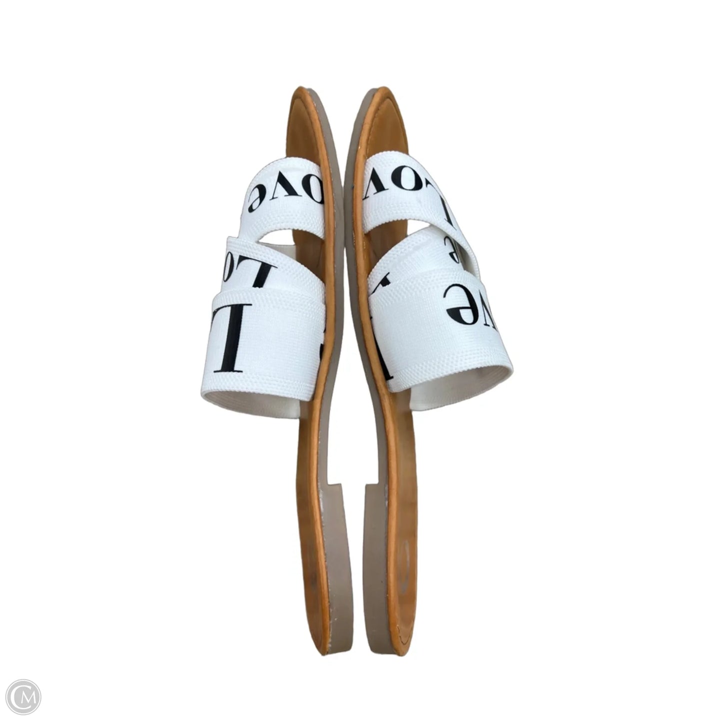 Sandals Flats By Clothes Mentor In White, Size: 10
