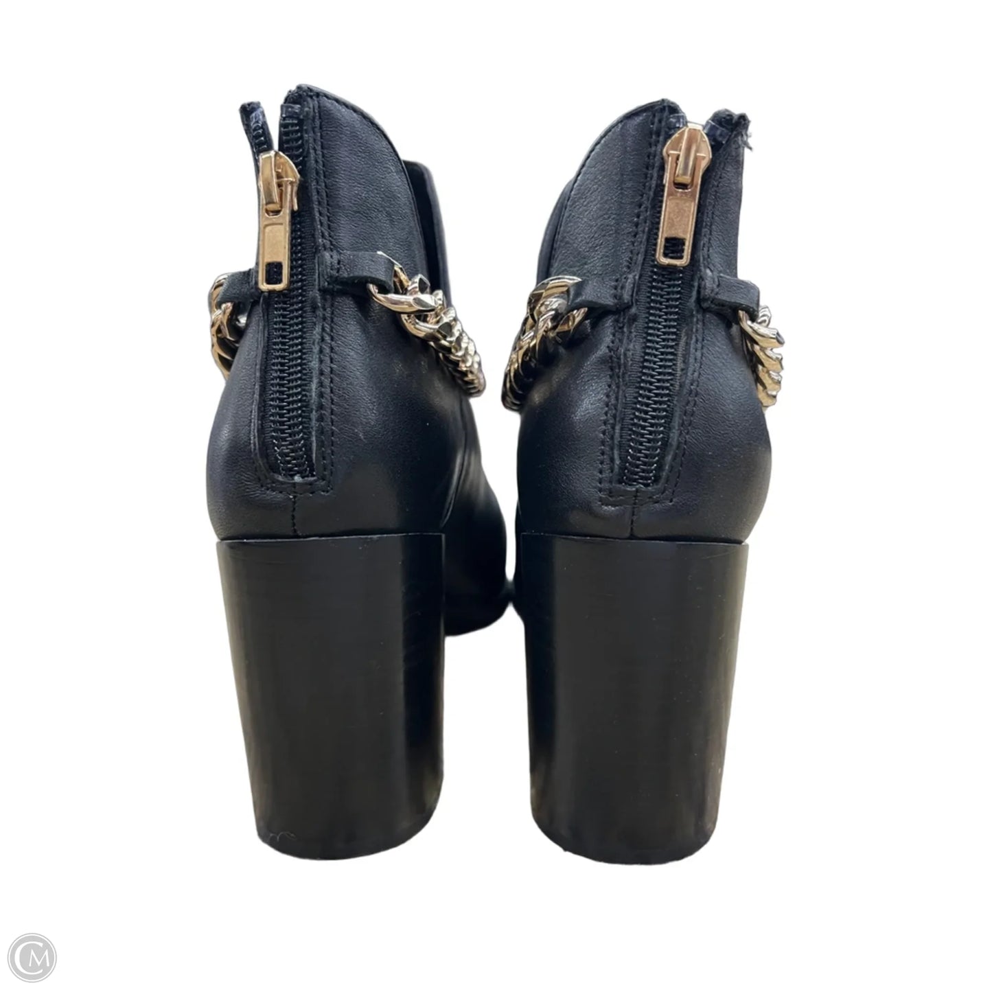 Boots Leather By Steve Madden In Black, Size: 10