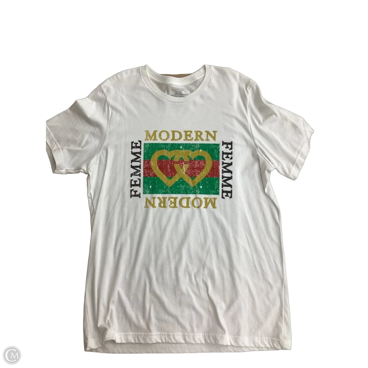 Top Short Sleeve Basic By Clothes Mentor In White, Size: Xl