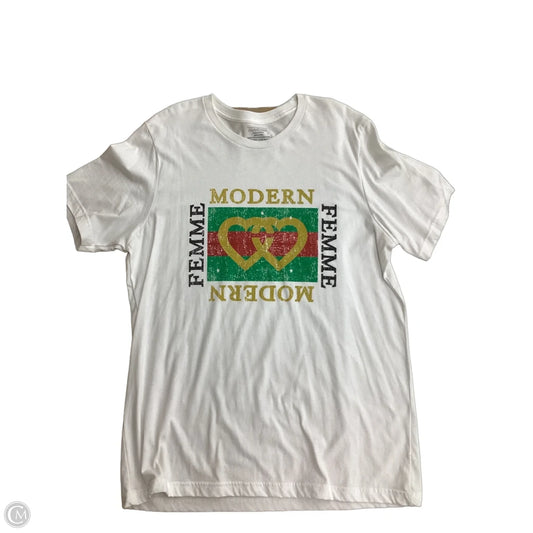 Top Short Sleeve Basic By Clothes Mentor In White, Size: Xl
