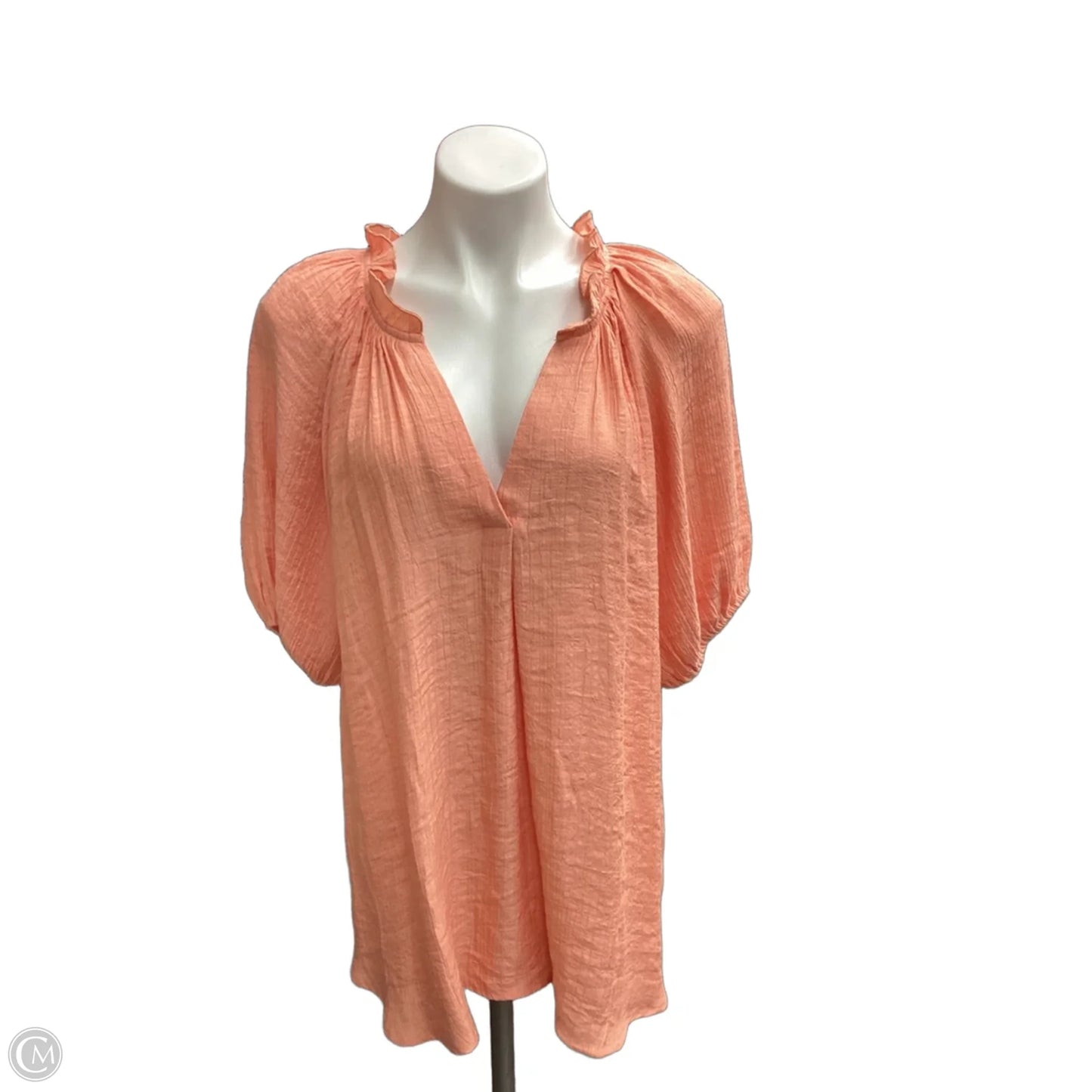 Top Short Sleeve By Blu Pepper In Orange, Size: 2x