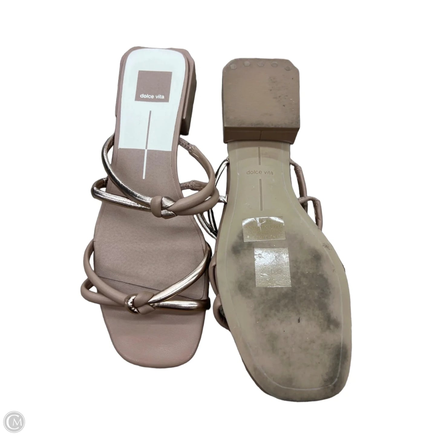 Sandals Flats By Dolce Vita In Brown & Cream, Size: 10